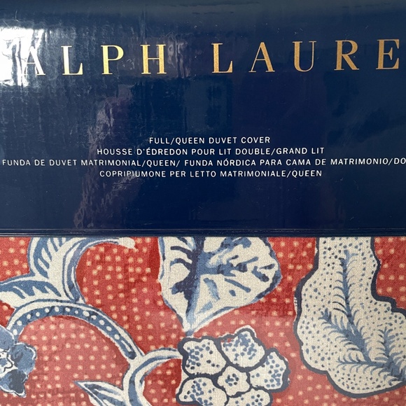 Ralph Lauren Mirabelle Duvet Cover QUEEN Orange Terracotta - Picture 3 of 7